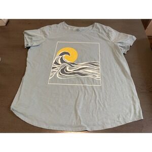 blue green EVRI tee shirt plus size 2X